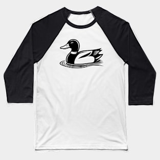 Swimming Duck Baseball T-Shirt